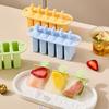 2-in-1 Ice Cube Tray with Lid Easy Push Release Ice Mold for DIY Popsicles Leakproof Freezer Container for Summer Drinks