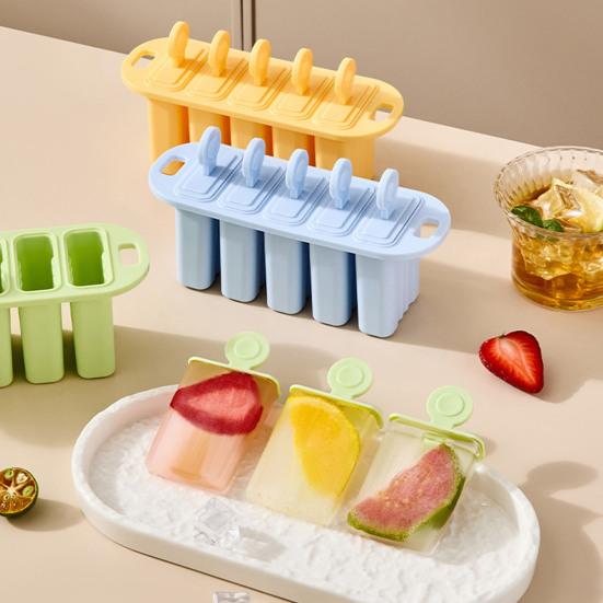2-in-1 Ice Cube Tray with Lid Easy Push Release Ice Mold for DIY Popsicles Leakproof Freezer Container for Summer Drinks
