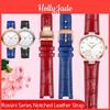 Watchband Rossini Cowhide Leather For 516752 616764 517784 5758g Notch Watch Chain Strap Red Bracelet Men Women 14mm 16mm 18mm