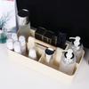 Multi-compartment Desk Organizer Plastic Wood Handle Stationery Finishing Box Portable Widely Use Desktop Storage Case Makeup