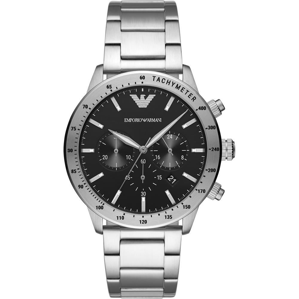 Emporio Armani Mario Black Stainless steel Men s Quartz Chronograph AR11241 чёрный