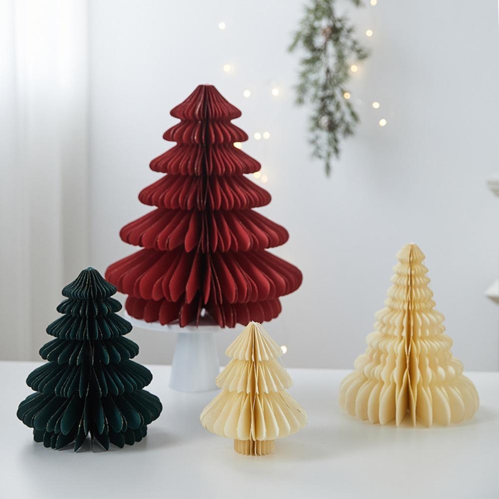 Papier Wabenball DIY Handgemacht Schreibtisch Weihnachtsstatue Trendiger Weihnachtsbaumschmuck Partygeschenke