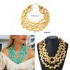 Collana multistrato bohémien geometrica con perline di legno per donna, stile spiaggia e vacanza
