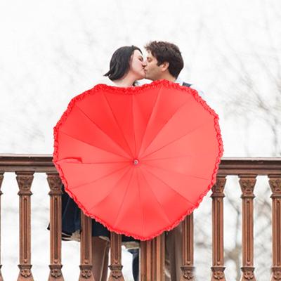 Umbrelă elegantă în formă de inimă Umbrele cu baldachin de mireasă Accesoriu de nuntă Perfect pentru evenimente în aer liber Umbrelă de călătorie