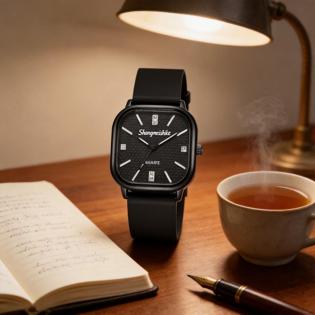 Vintage Style Quartz Watch With Silicone Band For Men And Women