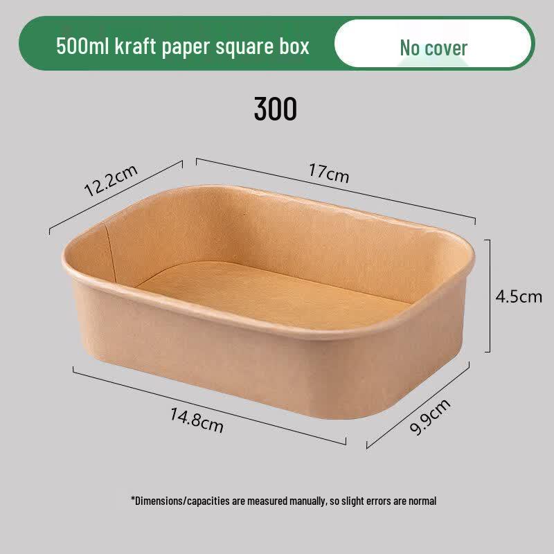 Eco-Friendly Disposable Kraft Paper Lunch Box