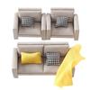 Dollhouses Loveseat Single Sofa Couch Handcrafted Wooden Miniature Decors For DIY Toy House Accessories