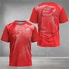T-shirt da uomo stampata in 3D Traspirante ad asciugatura rapida Top sportivo Manica corta Girocollo Pullover Top casual