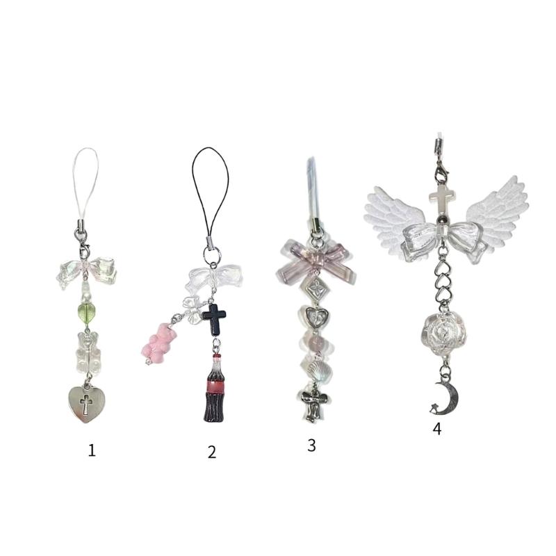 Handgefertigter Schlüsselanhänger Niedliche Perlen-Handy-Kette Schöner Perlen-Handy-Anhänger Handy-Lanyard Schlüsselanhänger für Modebegeisterte