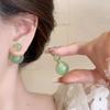 Double Sided Round Ball Earrings For Women Light Luxury Sweet Versatile Fresh Color Ear Studs Unique Jewelry Accessories