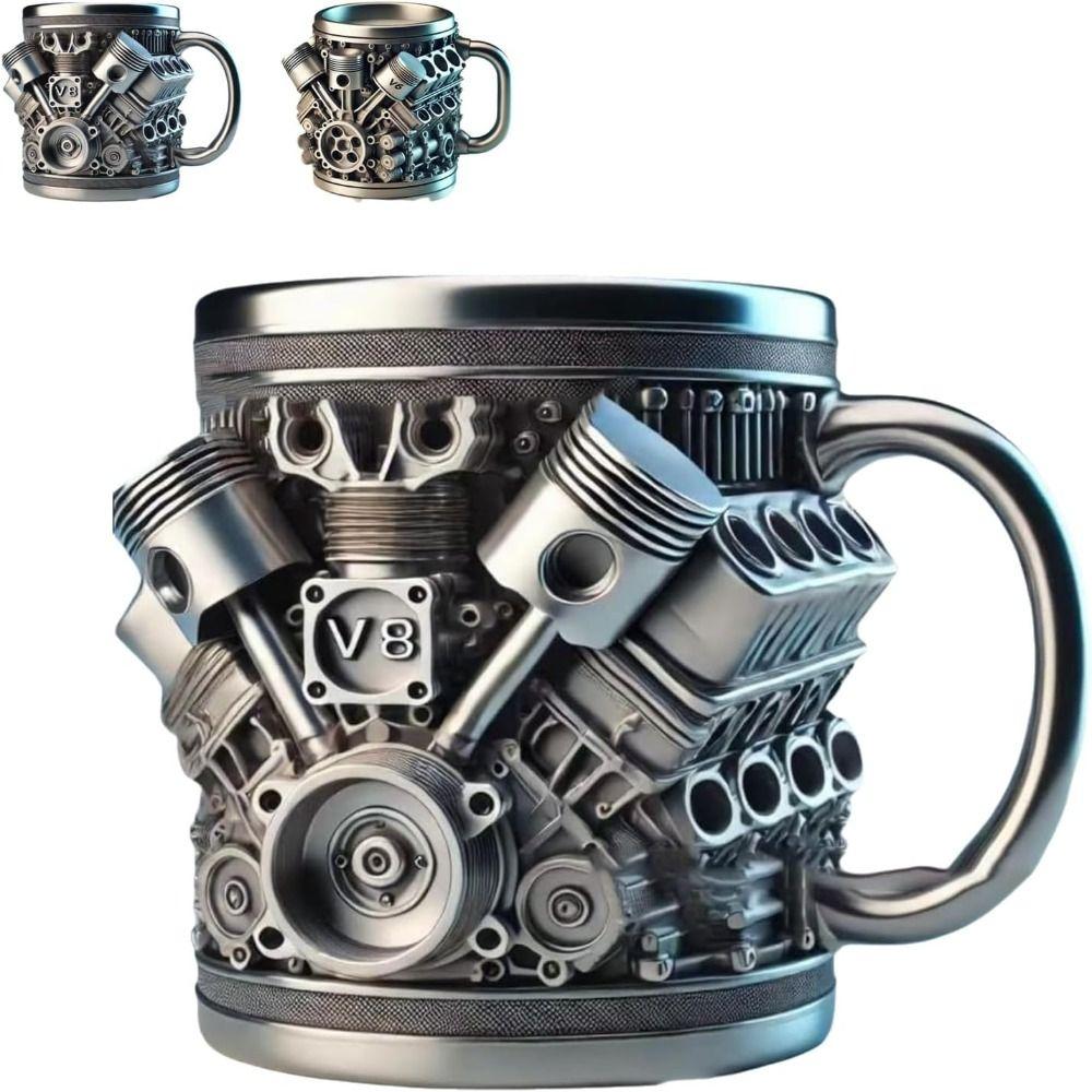 

Multi-Purpose Coffee Mug 15oz Tea Cup Creative Stainless Steel Mug Home Office Gift A