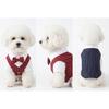Polyester Haustierkleidung Teddy Hundekleidung Frühling Sommer Haustierjacke Katzenkleidung Weinrot Marineblau Schwarz Hundemantel mit einer Fliege