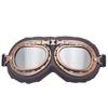 Vintage Goggles Harley Style Silver Frame Copper Motorcycle Windproof Protective Eyewear Retro Goggles For Karting Riding And Biking
