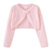 Bowknot Girls Knitted Cardigan Jacket Small and Medium Children's Sweater Thin Jacket
