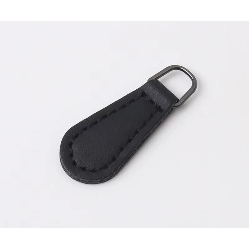 5Pcs Fashionable Zipper Pullers Solid Color PU Detachable Zipper Pullers Bag Clothing Zipper Puller