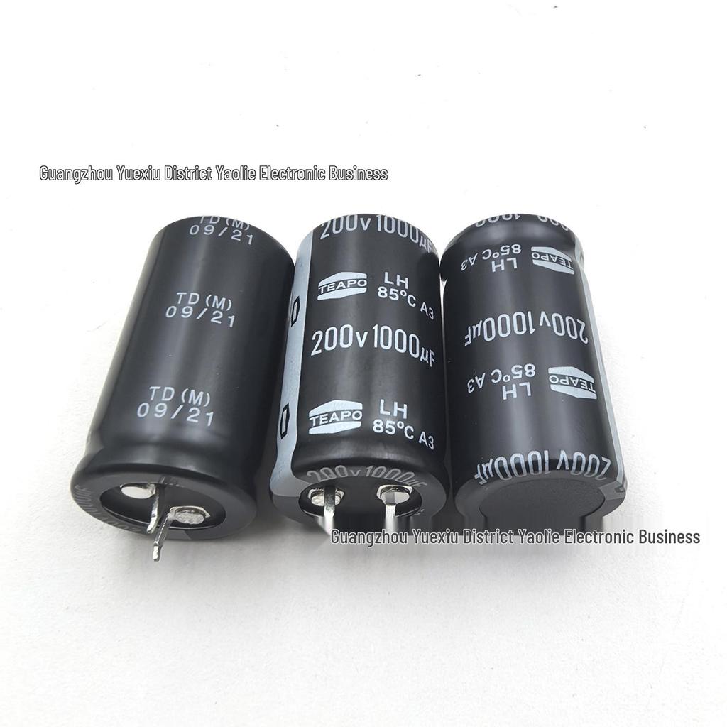 Zhibao TEAPO 200V 1000uF Electrolytic Capacitor for Welder Inverters, Horn Type, 25×45mm
