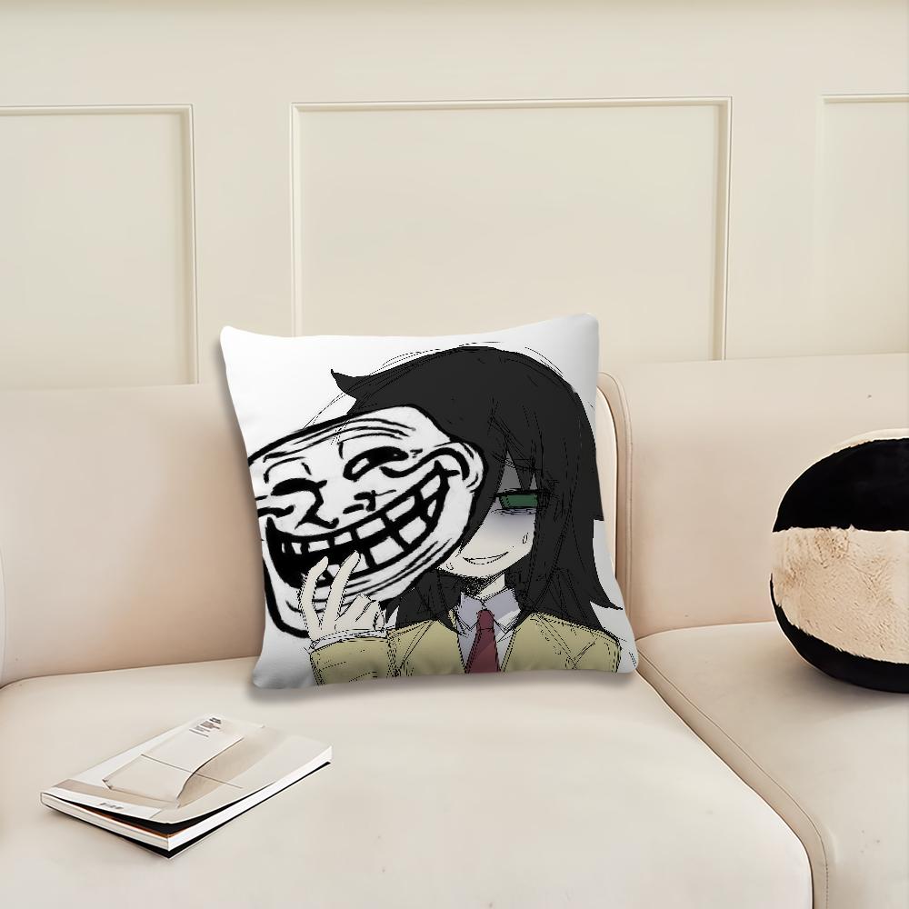 C-character Tomoko Kuroki Game Cushion Cover Pillow Cover Decoration Room Home Sofa Living Office Car Nordic Simplicity