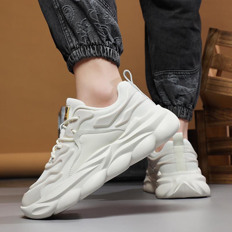 

2025 осень новые мужские сетчатые дышащие кроссовки «папа» платформа Darth Vader спортивные модные туфли повседневная обувь 44 бежевый