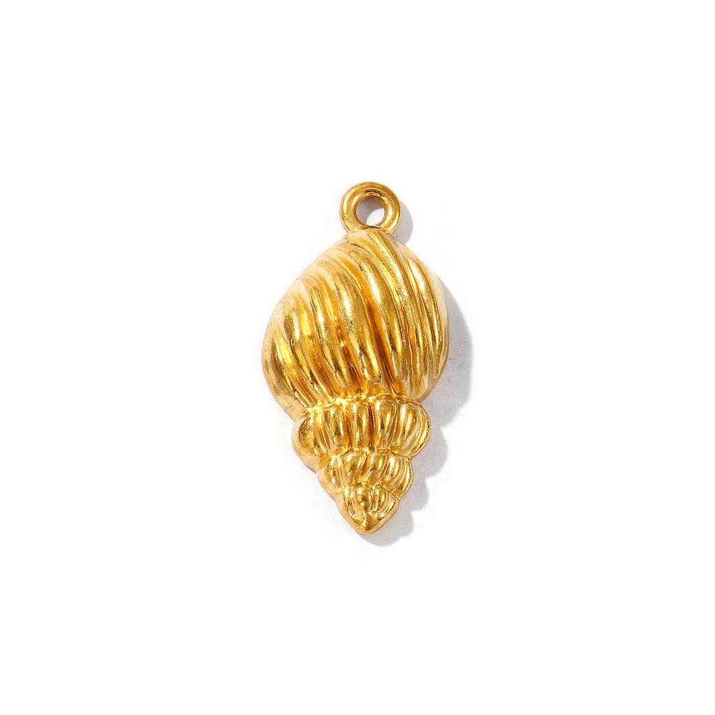 2 PCs 304 Stainless Steel Charms Multicolor Conch/ Sea Snail Ocean Pendants For DIY Necklace Earrings Jewelry Making Findings