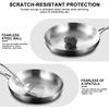 316 Stainless Steel Frying Pan Non-Stick Pan Fried Steak Pot Uncoated Home Kitchen Cookware For Gas Stove and Induction Cooker