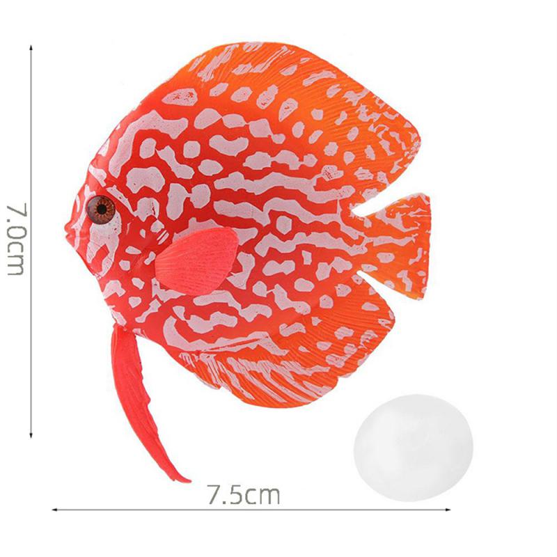 Glowing Lionfish Easy To Clean Fake Fish Eye Catching Decoration Tropical Fish Tank Decoration Silicone Fake Fish Vivid Durable