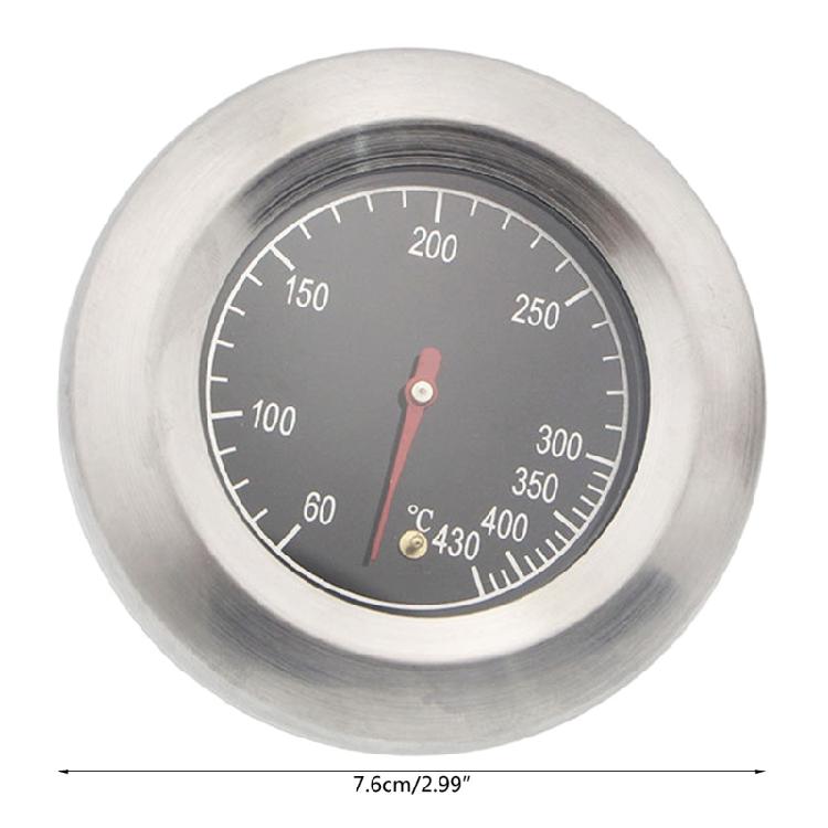 BBQ Grill Thermometer Stainless Steel Smoker Grill BBQ Temperature Gauge Oven