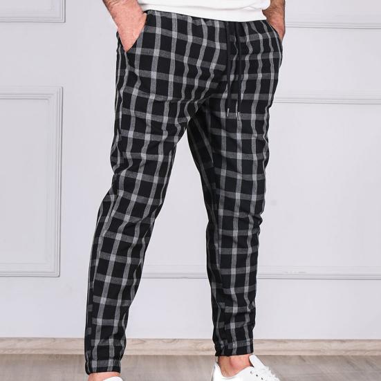 Pants Vintage Good Workmanship Streetwear Plaid Autumn Trousers for Autumn