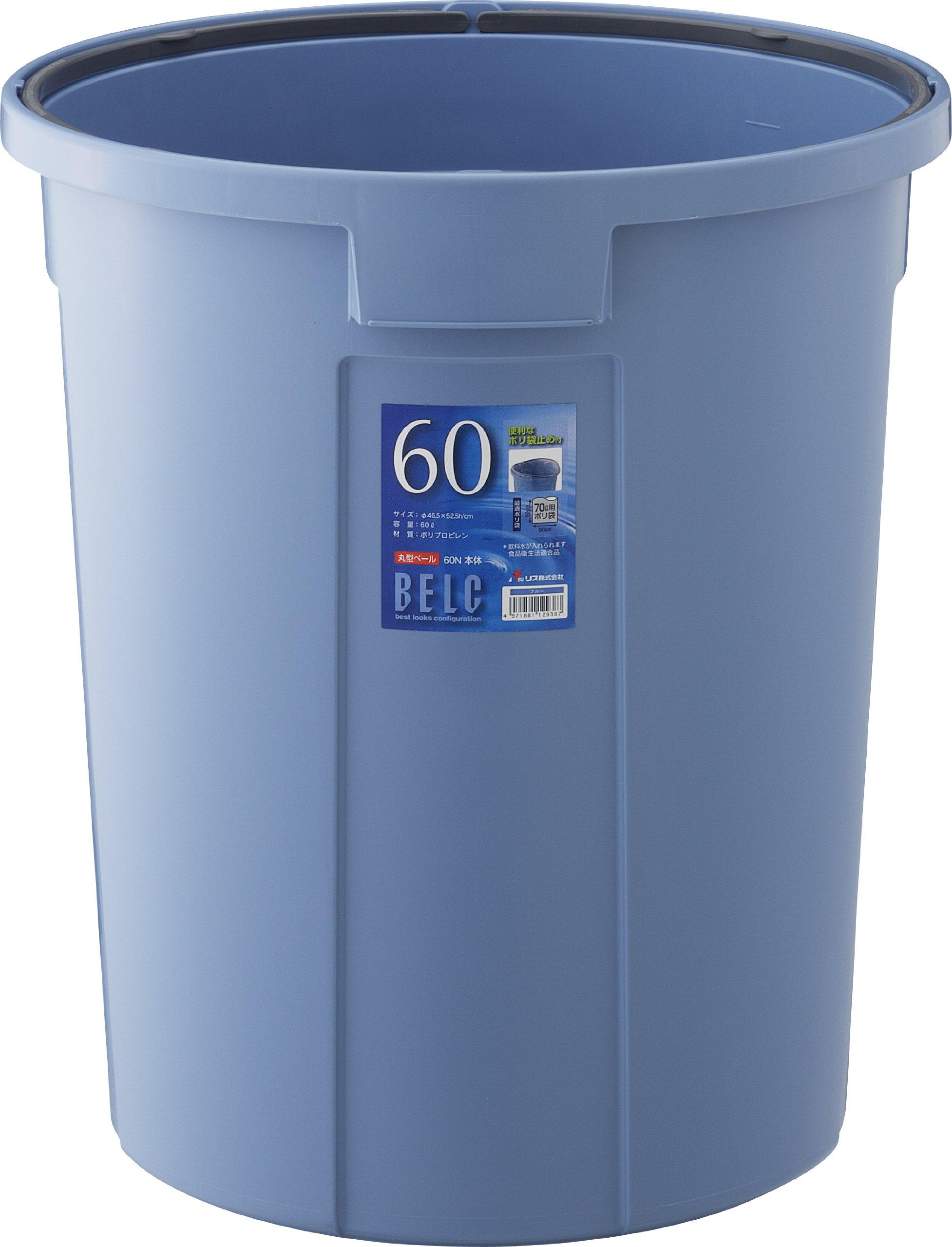 

Мусорное ведро Squirrel круглое ведро Belk Blue 60L Сделано в Японии 60N синий