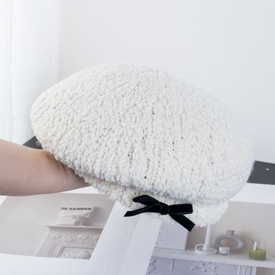 Winter Japanese Bow Knitted Hat for Women's Spring Autumn Sweet Versatile Beret Painter Hats