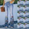 Ladies Casual Wide Leg Pants Straight Leg Pants Beltless High Waist Pants