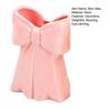 Pink White Bow Vase Decorative Bow-Shaped Vase Desktop Resin Pen Holder Makeup Brush Organizer for Home Office Bathroom Desk Decor