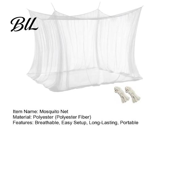 Strap Design Mosquito Net 4 Corners for Bed Outdoor Netting Insect Screen Canopy Rectangular Drapes Mesh Home Camping Travel Four-corner