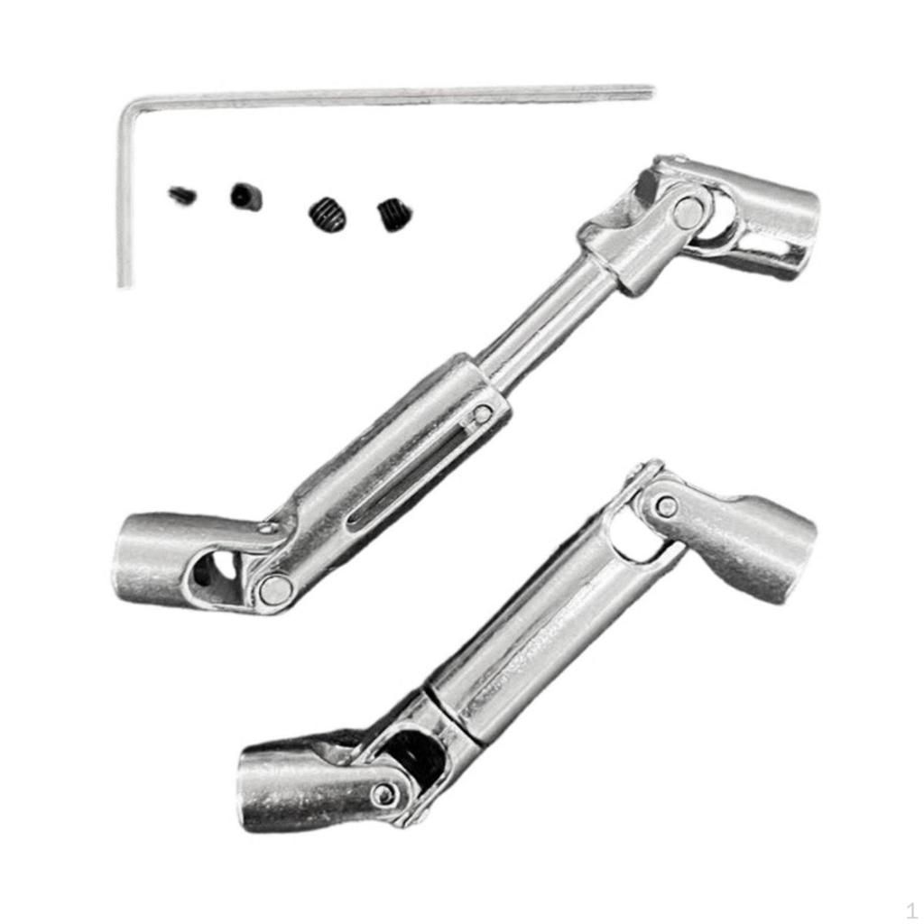 2 Pieces Metal Drive Shaft Upgrade Part RC Car for Rough Terrain, Rock Crawling