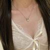 Lucky Clover Swivel Necklace Sense Clavicle Chain with Accessories New