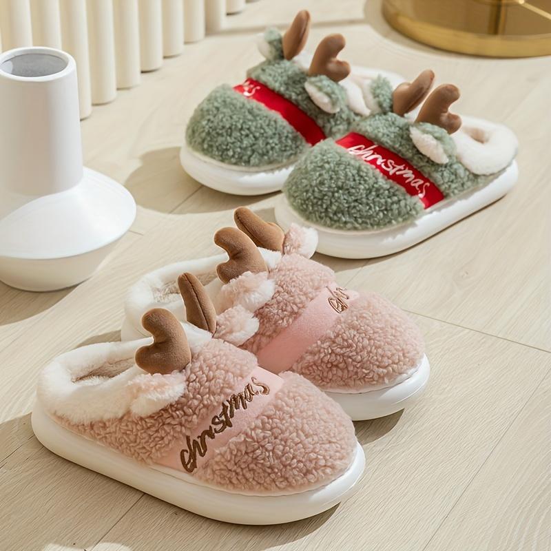 New Cotton Slippers for Winter Couples: A Pair of Home Fur, Thickened, Indoor Anti Slip, Warm, Silent Plush Slippers for Men and Women's Home