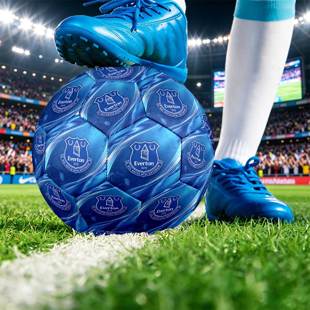 Everton FootballPrinted Size 5 Soccer Ball, Anti Slip Adult Match Football Souvenir for Football Fans