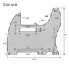Gray Pearl/Blue Pearl Guitar Pickguard 4Ply TL Pickguard  For Telecaster Guitar