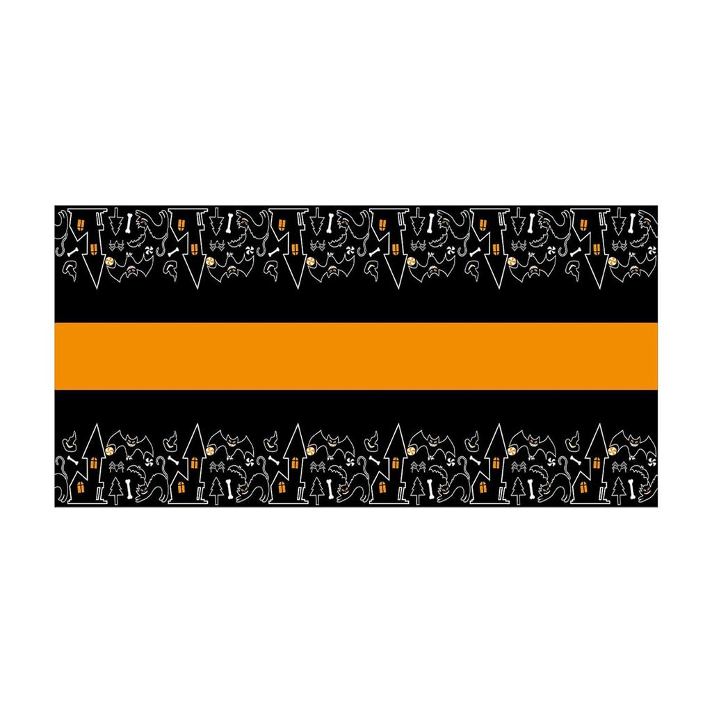 Halloween Party Supplies Disposable Tablecloth with Ghost Pumpkin Print Pattern Spooky Table Covers for Halloween Party