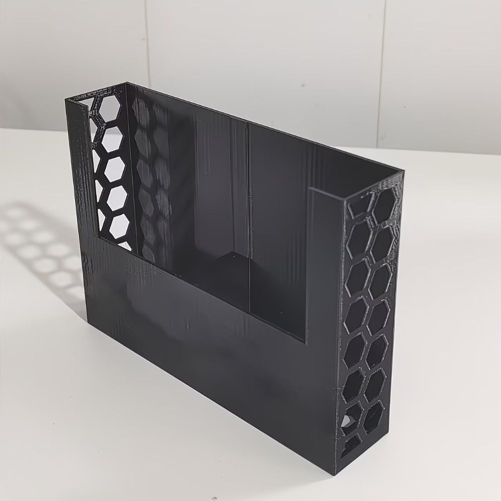 Black Color Remote Control Organizer Honeycomb Design Honeycomb Storage Box  Living Room