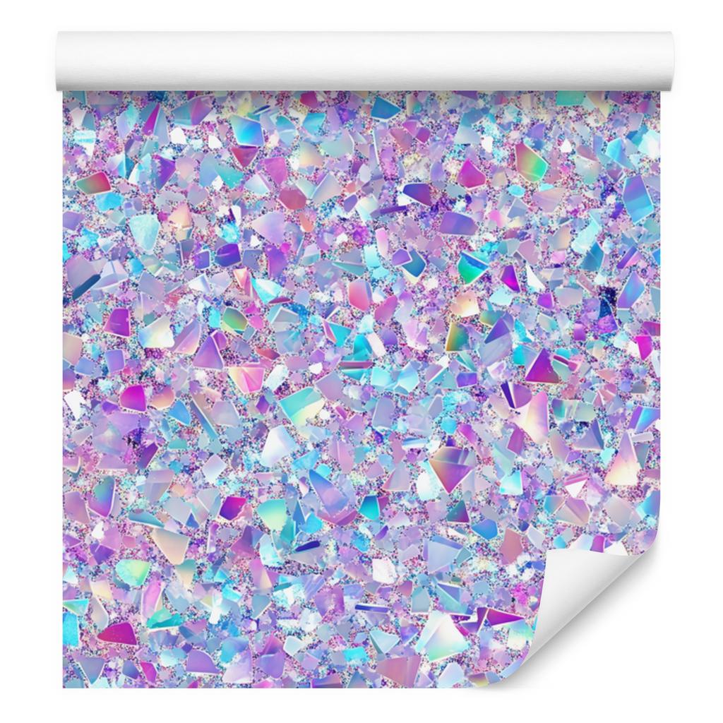Iridescent glitter wallpaper blue and lavender 50x1000