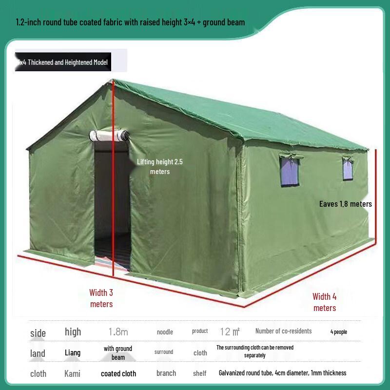 Heavy-Duty Coated Canvas Outdoor Tent