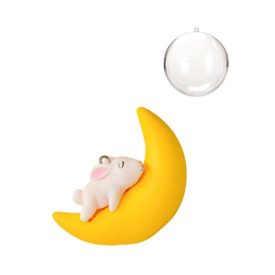 

Плавающее украшение «Лунный медведь» Милый мини лунный медведь Аксессуар для аквариума для подводного ландшафта Украшение для аквариума Rabbit