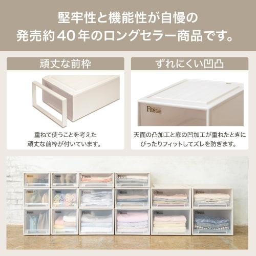 Tenma Fits Case Storage Box, Small Organizer, 22.4cm Wide x 30.7cm Deep x 12.4cm High, Sagging-Resistant Storage Case for Small Items and Clothing, Co