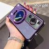 KEYSION Luxury Glitter Jewelled Magnetic Phone Case for Huawei P60 Pro Makeup Mirror Stand Shockproof Cover for Huawei P60
