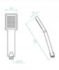 Orca rectangular matte black shower head
