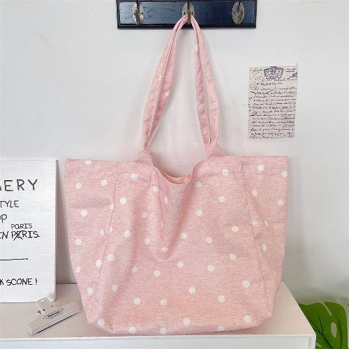 New Beach Tote Bag Fashion Women Summer Large Capacity Dots Shoulder Bag Tote Handbag Shopping Shoulder Bags
