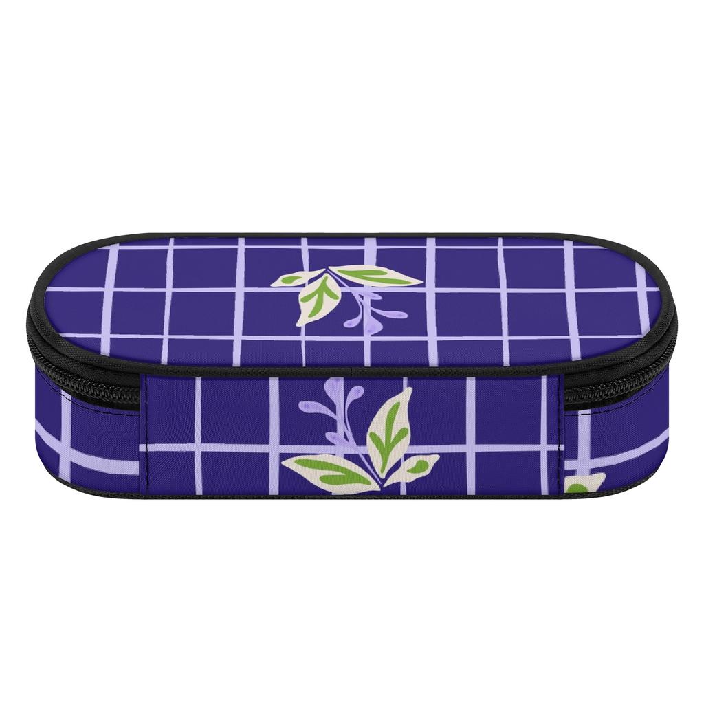 School Pencil Case Practical 300D Polyester Smooth Zipper with Mesh Divider Pen Holders and Spacious Main Compartment for Students