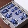 MULTIPOTENT 12-Piece Antique Blue & White Dragon Kung Fu Tea Set