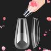 120PCS False Nails Semi-Frosted Clear Coffin Fake Nail Tips Press on Nails Soak Off Full Cover Nail Capsule For Extension