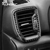 Real Soft Carbon Fiber Sticker For Kia Sportage 2017 2018 2019 LHD RHD Car Side Air Outlet Frame Interior Trim Accessories